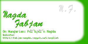 magda fabjan business card